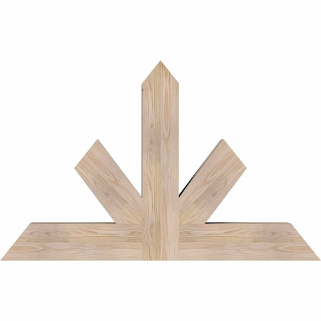 Ekena Millwork Saratoga Smooth Timber Gable Bracket, Douglas Fir, 48"W x 30"H x 5 1/2"D x 5 1/2"F, 15/12 Pitch GBW048X30X0606SAR00SDF